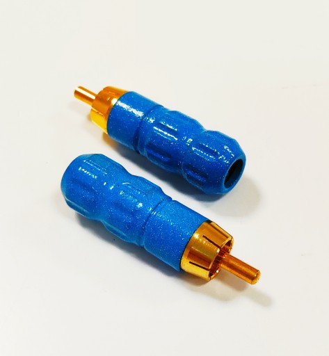 WTYK RCA chinch cinch czincz metal NIEBIESKI AG 2x