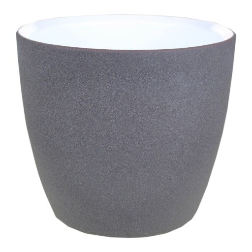 Osłonka doniczki Cermax 15 cm ciemny grafit strukt