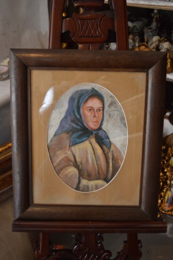T. AXENTOWICZ - PASTEL - STARY PORTRET GÓRALKI