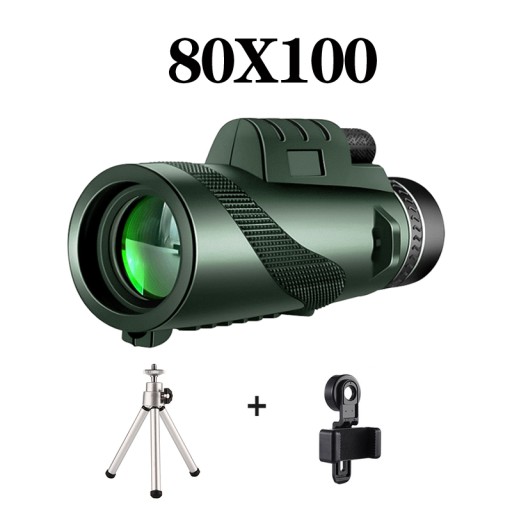 80x100 HD ZOOM potężny monokularowy teleskop prze