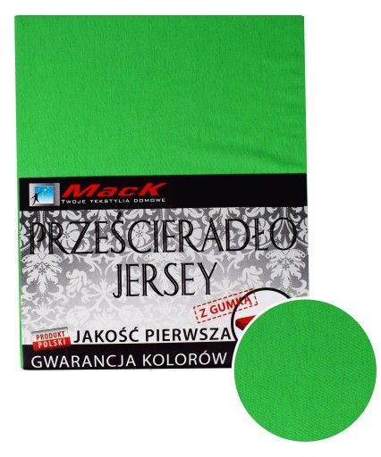 PRZEŚCIERADŁO JERSEY Z GUMKĄ 140X200 ciemna zieleń