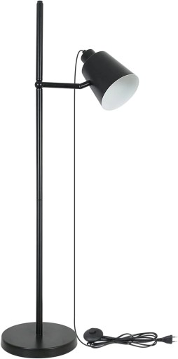 LAMPA PODŁOGOWA CZARNA E27 NOWOCZESNA DO SALONU