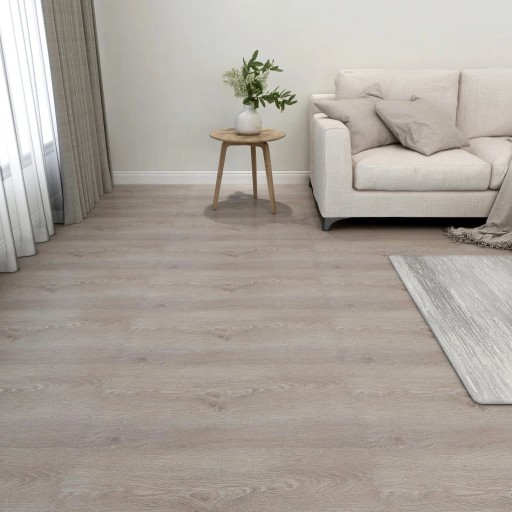 SAMOPRZYLEPNE PANELE PODŁOGOWE 55 SZT. PVC 5,11M² TAUPE