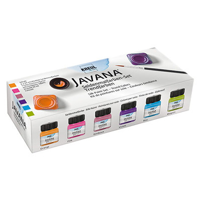Silk Paint Set Trend Colours, zestaw farb do jedwabiu Javana, 6 x 20 ml