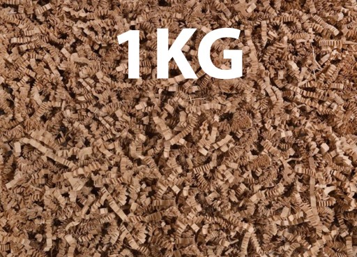 Wypełniacz papierowy Eko szary 1kg papier ozdobny prezent wiórki ozdobne
