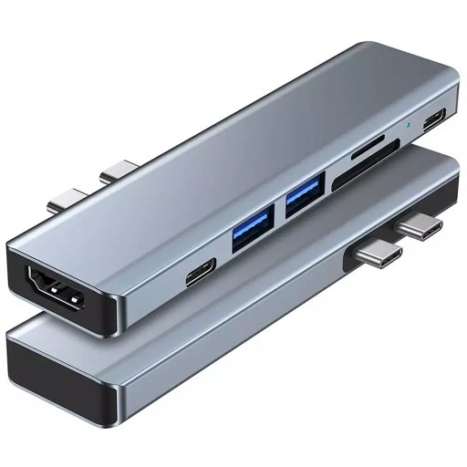 7w1 HUB HDMI USB C 3.0 PD87W SD do MacBook Pro Air