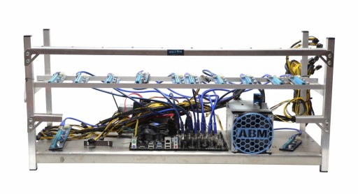 Baza koparki kryptowalut na 12 GPU