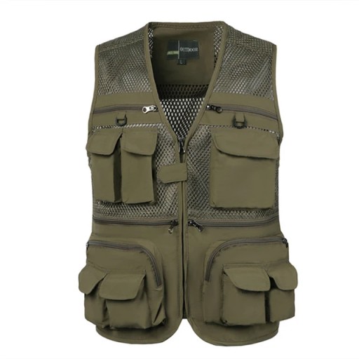 Summer Men Tactical Hiking Fishing Vest Multi-Pock
