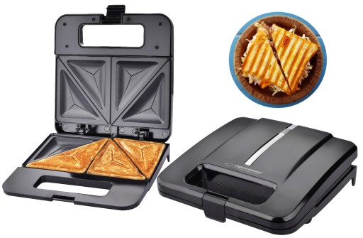 ESPERANZA OPIEKACZ TOSTER DO KANAPEK TOSTÓW SANDWICH MOCNY 1000W -2 KANAPKI