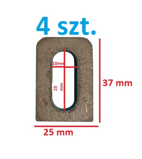 UCHWYT MOCOWANIE UCHO ŁĄCZNIK PRZĘSŁA 37x25x4 4szt