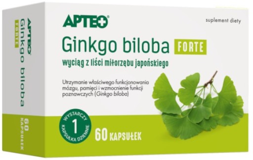Ginkgo Biloba FORTE Pamięć I Sprawność Umysłowa 60