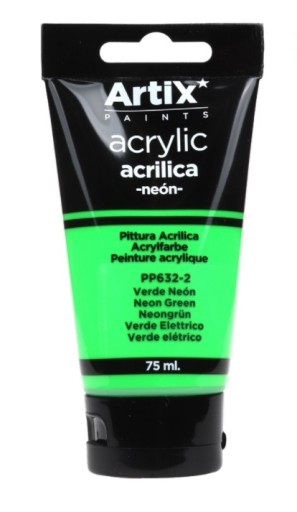 FARBA AKRYLOWA ZIELONA 75 ML. FLUORESCENCYJNA