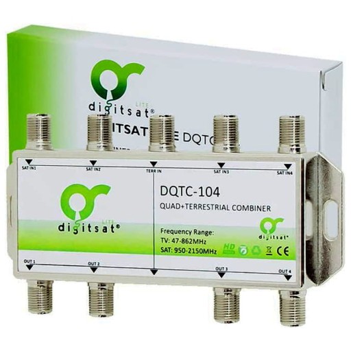 ZWROTNICA SUMATOR SYGNAŁU SAT + DVB-T2 QUAD+ TV