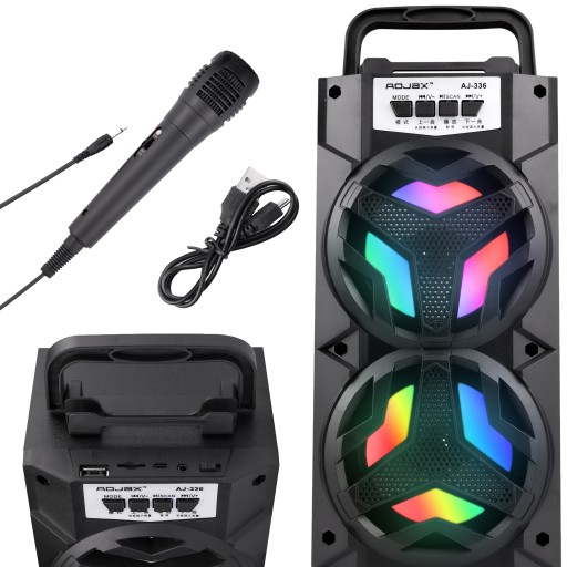 KOLUMNA Głośnik Bluetooth BASS MIKROFON KARAOKE