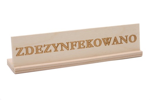 ZDEZYNFEKOWANO - Drewniana Tabliczka - Onlywood