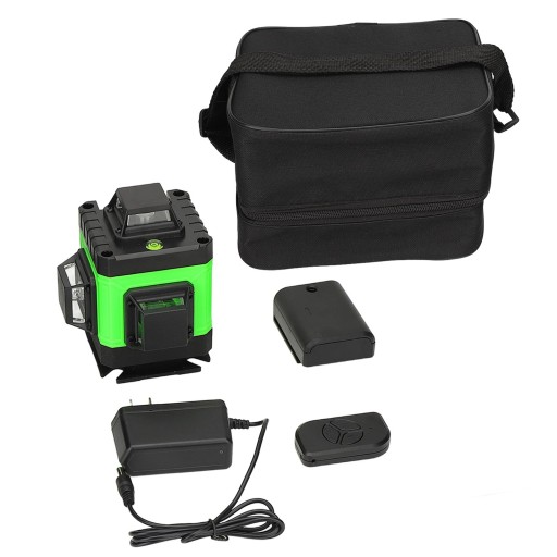GAGAHAO Spirit level with 16 lines, green beam, self-leveling spirit level