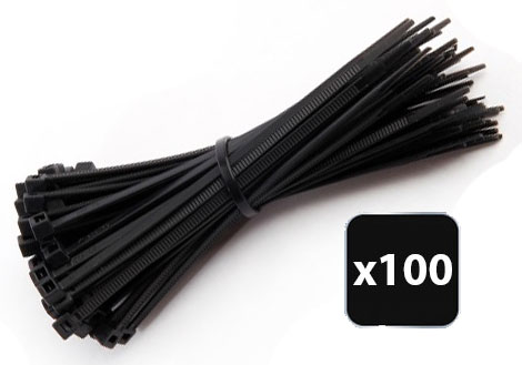 OPASKI ZACISKOWE TRYTYTKI 3,6x250 - czarne, 100szt