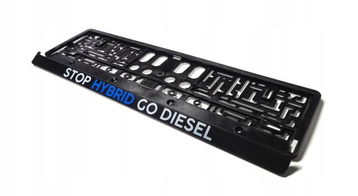 Ramka rejestracyjna Stop Hybrid Go Diesel Audi BMW
