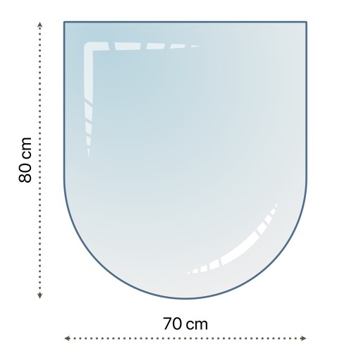 SZYBA HARTOWANA PODSTAWA POD PIEC KOMINEK 80X70