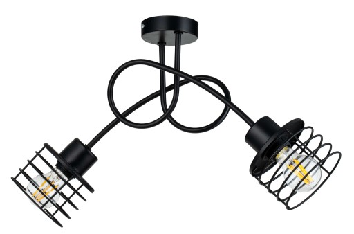 Lampa SUFITOWA żyrandol WISZĄCA LOFT plafon drut 2