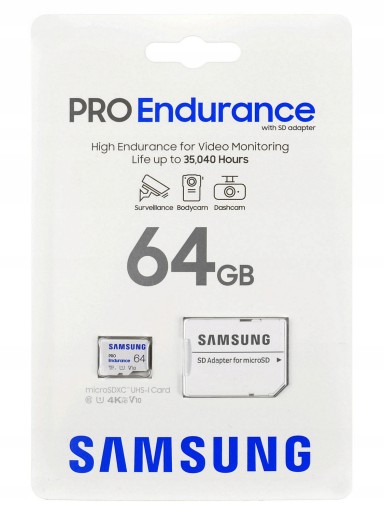 KARTA PAMIĘCI SAMSUNG 64GB do kamer samochodowych