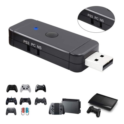 3 W 1 Gamecube Adapter do Nintendo Switch/WII U/PC