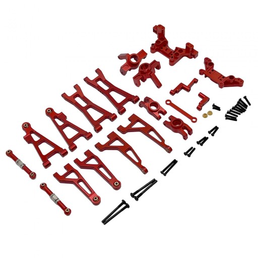 Części zamienne do samochodów RC w skali 1:16 Trwałe do 16207 16208 DIY RC Model samochodu Czerwony