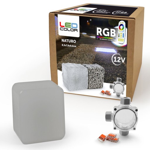 Świecąca Kostka Brukowa LED Naturo 8x8x9x6 RGB