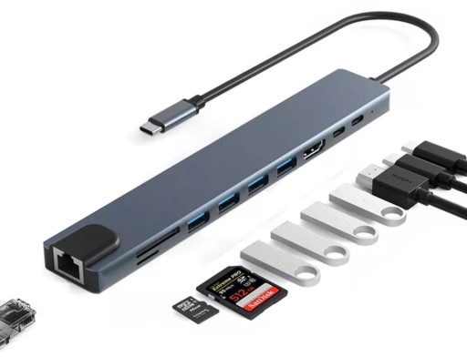 HUB USB-C HDMI 4k USB 3.0 PD Power Delivery 87W