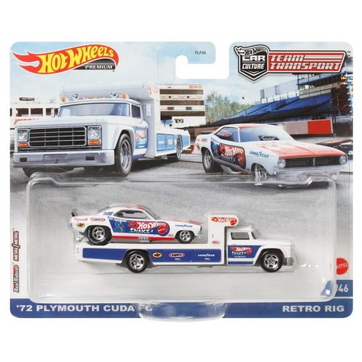 HOT WHEELS Team Transport Retro Rig 72 Plymouth Cu