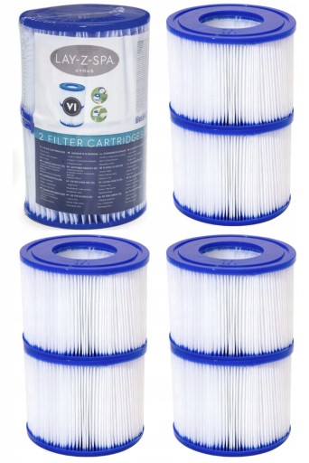8 X Filtry Filtr do Pompy JACUZI Wkład Filtrujący Dżakuzi BESTWAY VI 60311