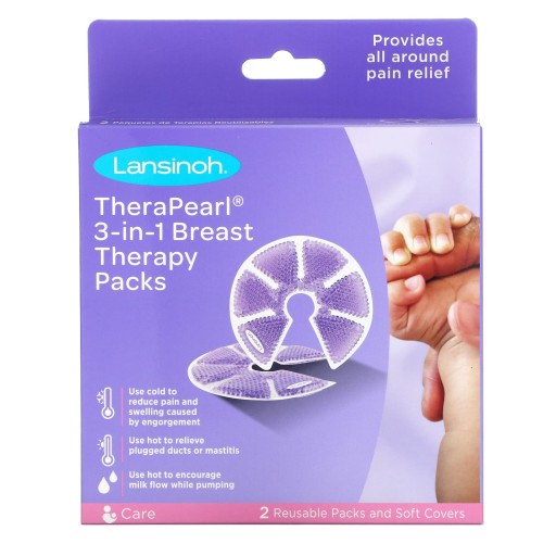 Lansinoh, TeraPearl, 3-w-1 Terapia Piersi, 2 Wykorzystywalne Pakiety i Mięk