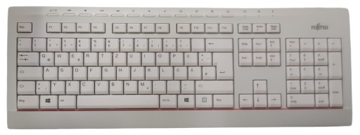 Wytrzymała cicha klawiatura Fujitsu KB521 BIAŁA