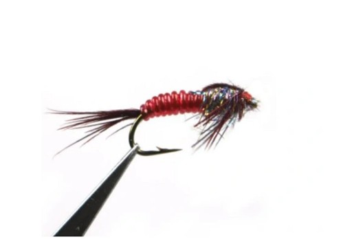 Sztuczne muchy #14 chruścik RED TAIL pstrąg /052