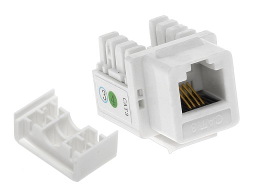 Gniazdo telefoniczne RJ11/6P4C typ KEYSTONE styki 110