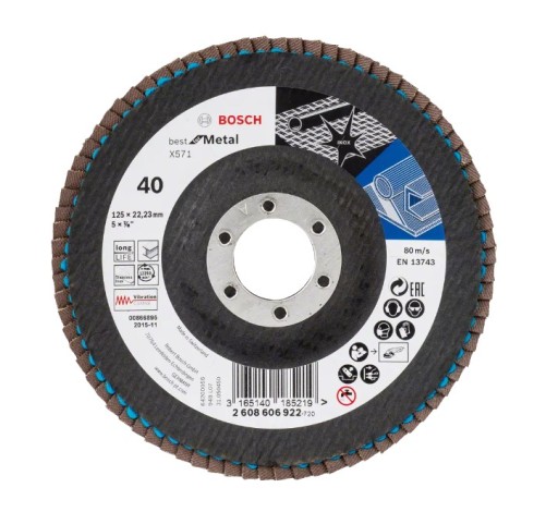 BOSCH TARCZA LISTKOWA LAMELKA DO METALU 125mm G40