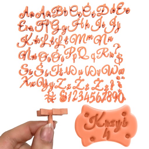 ALFABET LITERY STEMPELKI masy cukrowej Mini Magic + ORGANIZER