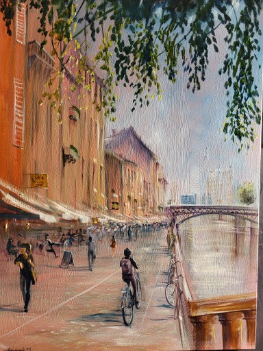 ,Amsterdam, OBRAZ OLEJNY 100x70 MEGA OKAZJA