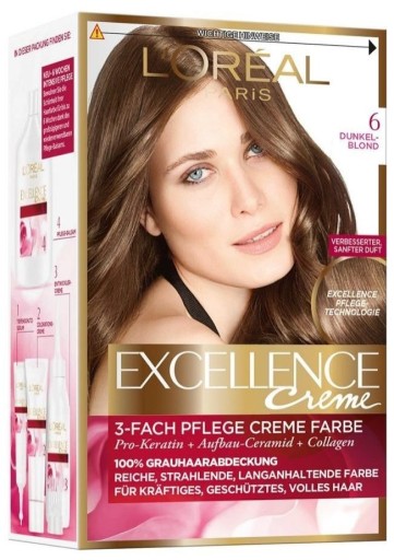 L'OREAL EXCELLENCE CIEMNY BLOND FARBA 6 z NIEMIEC