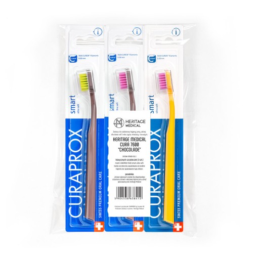 Zestaw Heritage Medical CURA 7600 / CHOCOLADE / szczoteczki Curaprox