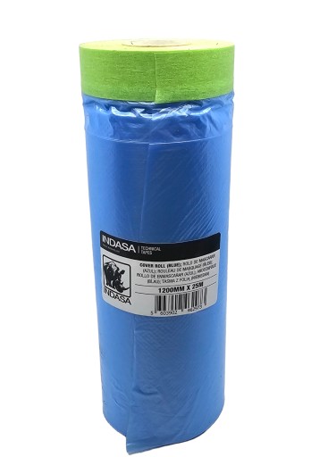 INDASA FOLIA MASKUJĄCA Z TAŚMĄ 1200MM X 25M