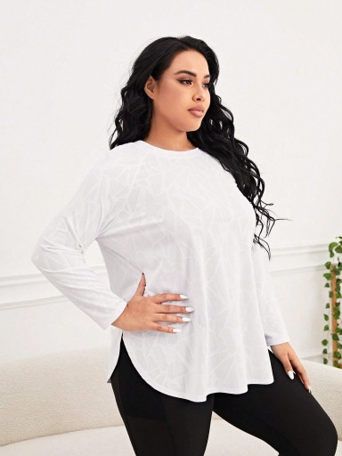D2A48 BIAŁA SIATECZKOWA SPORTOWA BLUZKA SHEIN 3XL