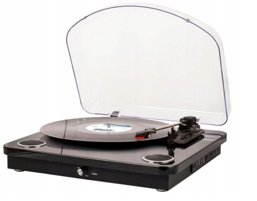 Gramofon Maginon HS-T08 czarny Encoding z głośnikami Bluetooth USB Encoding