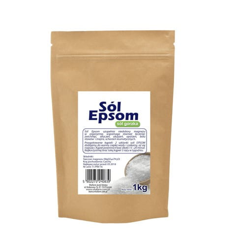 Sól Epsom 1kg (siarczan magnezu) - VitaFarm