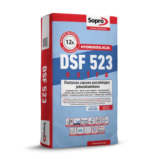 SOPRO 523 DSF Zaprawa uszczelniająca elastyczna op. 20kg Szybka Wysyłka