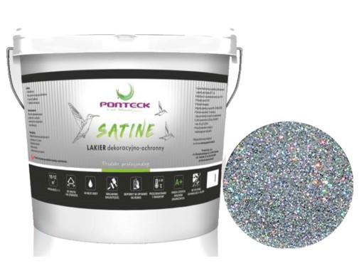 LAKIER do ŚCIAN SATINE 2,5L + BROKAT 100g