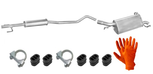 OPEL CORSA C 1.2 1.4 00-06 TŁUMIK ŚRODKOWY KOŃCOWY