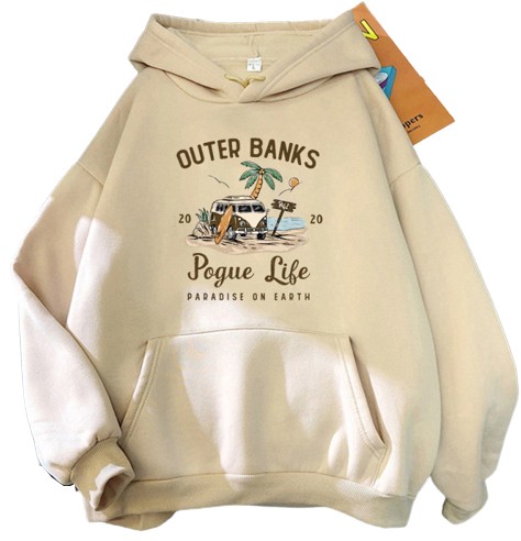 BLUZA Outer Banks Hoodie Men Fashion Coat Outer Ba