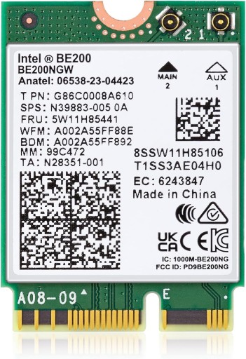 Intel BE200 WiFi 7 Card 802.11be 320MHz with Bluetooth 5.4 M.2 NGFF