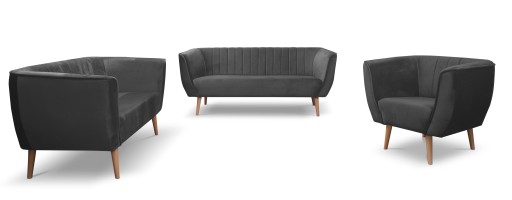 Zestaw sof do salonu w stylu skandynawskim 3 2 1